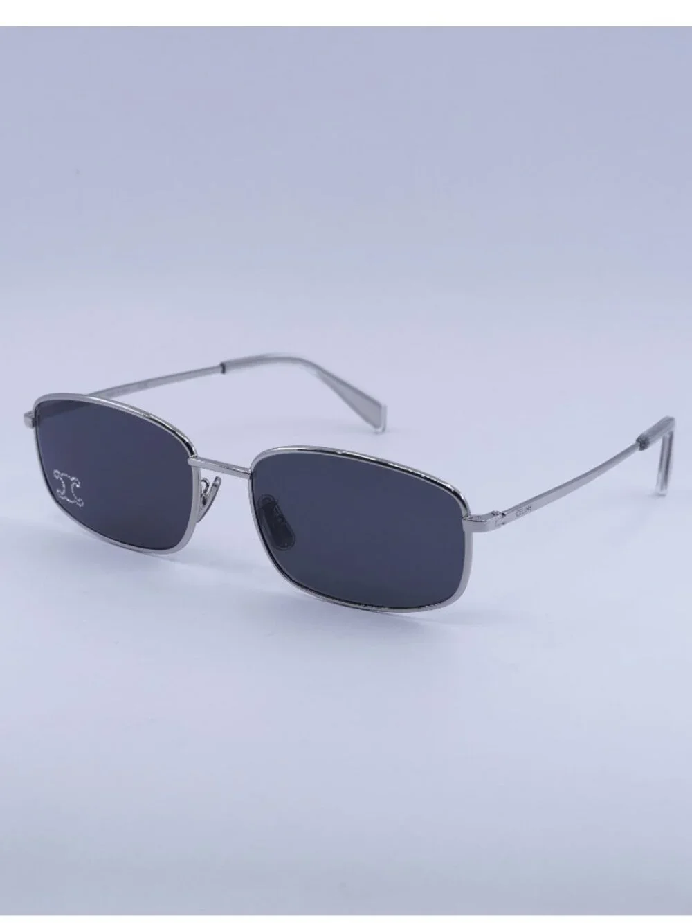 Celine CL40285U RHINESTONE TRIOMPHE 16A Sunglasses Palladium Rectangle Frame